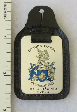 Vintage Portuguese Guarda Fiscal Pocket Hanger Badge Evora Portugal