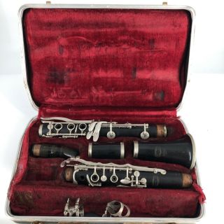 Vintage Selmer Bundy Usa Wood Clarinet With Case