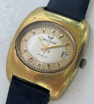 Vintage Waltham Swiss Hand Winding Mens Watch With Date,  Sgt/fe 140 - 1