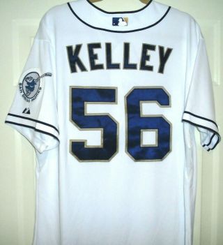 Shawn Kelley 2015 San Diego Padres Team Game Issued Game Jersey Padres Patch