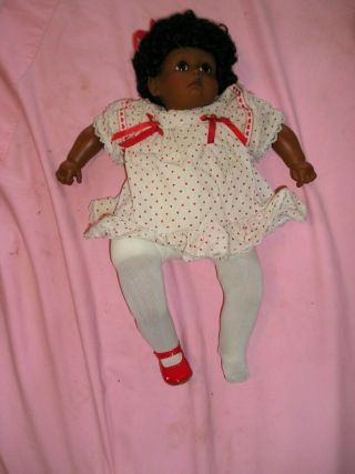 Vintage 1988 Pat Secrist,  J.  Zook Doll.  Signed African American,  21 "