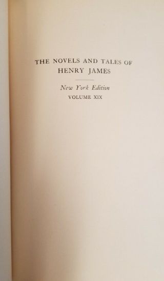 The Novels And Tales Of Henry James - 24 Hardcovers York Edition 1922 3