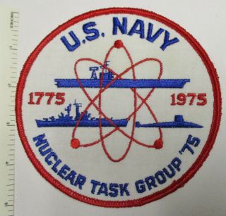 Us Navy Nuclear Task Group 75 Patch 1775 1975 Bicentennial Vintage