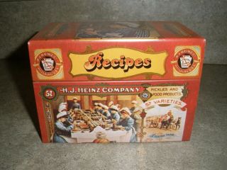 Vintage J.  Chen H.  J.  Heinz Recipe Tin Box 5 " X 3 " X 3.  75 "