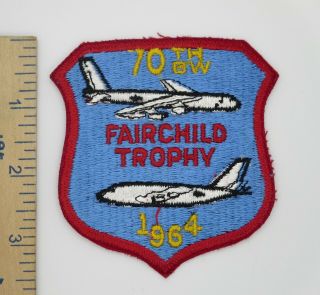 Us Air Force 70th Bomb Wing 1964 Fairchild Trophy B - 52 Patch Vintage