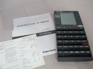 Radio Shack Vintage Pro Bridge Electronic Handheld Card Game With Instructions