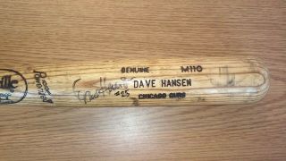 Dave Hansen Autographed / Signed Chicago Cubs Game Bat Louisville Slugger Rare