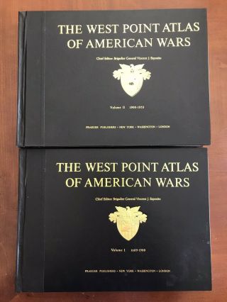 West Point Atlas Of American Wars 2 Vols Color Maps Detailed 6th Edition 1978