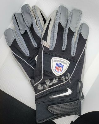 Cory Redding Autograph Signed Game Gloves Seattle Seahawks Nfl