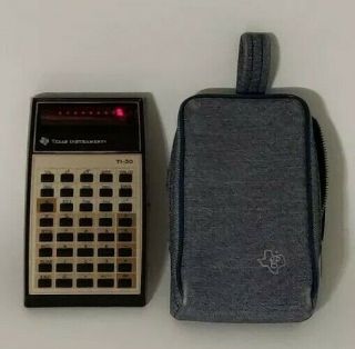 Vintage Texas Instrument Ti - 30 Calculator W/case