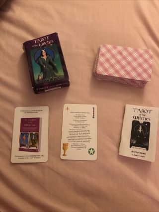Tarot Of The Witches Vintage Card Deck Occult Collectible Stuart Kaplan Fortunes