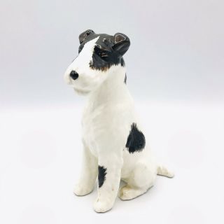 Vtg Porcelain Wire Haired Terrier Dog Puppy Figurine Goldscheider Wein Austria