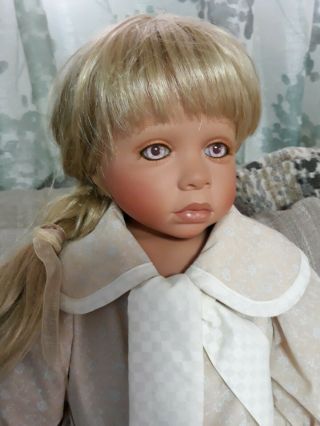 1998 Vintage Pamela Erff " Amber " Porcelain Doll Le 348/2000 28 " Cute