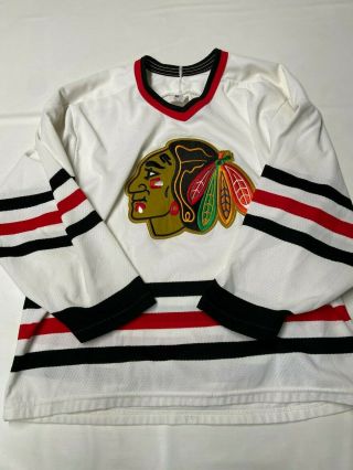 Mens Maska White Vintage Sewn Portland Winterhawks Hockey Jersey Sz M
