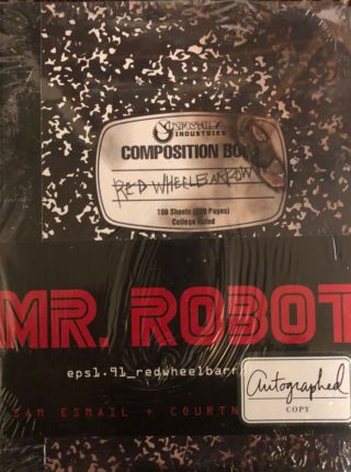 Sam Esmail Courtney Signed Mr.  Robot Autographed Red Wheelbarrow