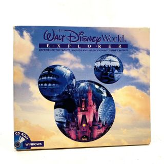 Walt Disney World Explorer Interactive Cd - Rom Windows Vintage 90s Amusement Park