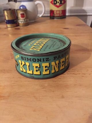 Vintage Simoniz Kleener Tin Can Automobiles & Furniture Oil Chicago Advertising