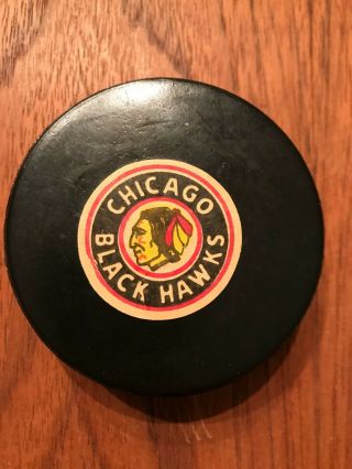Vintage Viceroy Nhl Hockey Puck - Chicago Blackhawks - Rubber Plastic Rare