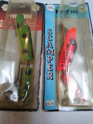 2 Hi - Fin Musky Big Game Fishing Lures.  Deep Scamper & Teasertail Fishing Lures