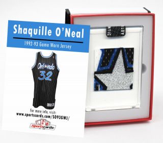 Shaquille O’neal 1992 - 93 Rookie Year Game Worn Jersey Mystery Swatch Box 379508
