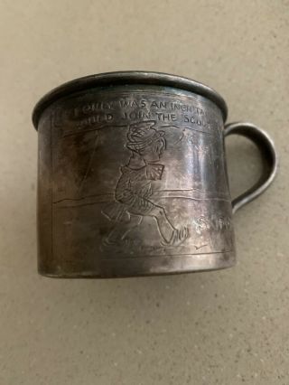Vintage 1930’s Skippy Cartoon Character Silver Plated Childs Cup / Mug