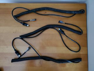 Set Of 3 Vintage Ibm Sdl To At (5 - Pin Din) Cables,  Clicky Keyboard Compatible