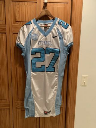 Citadel Bulldogs Authentic Player - Issued Football Jersey 27 Nike,  Sz M
