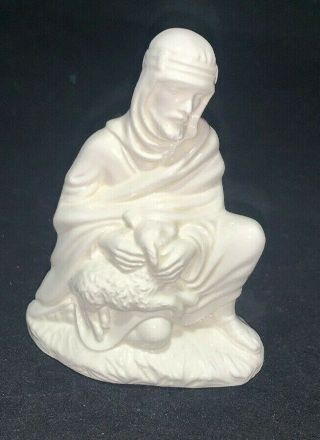 Vintage Holland Mold Kneeling Shepard Christmas Nativity Ceramic Figure