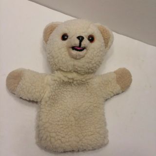 Vtg Snuggle Fabric Softener Bear Hand Puppet Plush 1986 Lever Bros Russ Bear