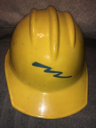 Vintage Bullard Hard Hat Hard Boiled Ironworker Construction Yellow Electric