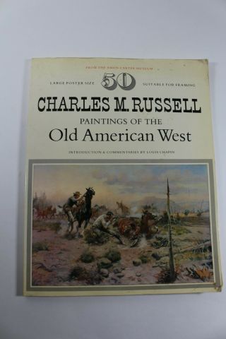 Vtg Charles M Russell Paintings Of The Old American West 50 Frame - Able Prints