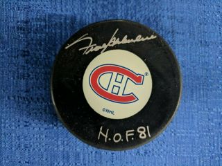 Nhl Montreal Canadiens Frank Mahovolich Autographed Puck