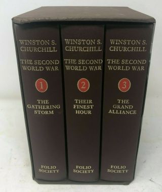 Folio Society Winston Churchill The Second World War Vol.  1 - 3