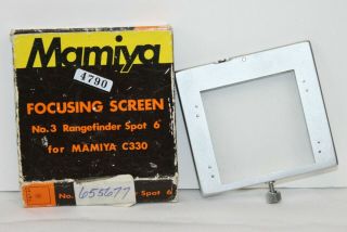 Vtg Mamiya Focusing Screen No 3 Rangefinder Spot 6 For Mamiya C330 Camera