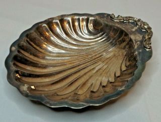 Vintage Metal Scallop Shell Soap Dish With 3 Feet - Patina - Oneida Ltd