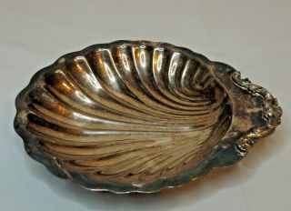 Vintage Metal Scallop shell Soap Dish with 3 Feet - Patina - Oneida Ltd 2
