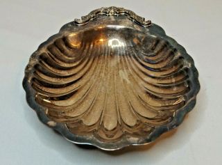 Vintage Metal Scallop shell Soap Dish with 3 Feet - Patina - Oneida Ltd 3