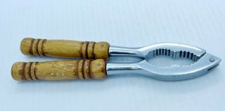 Vintage Hand Made Nut Walnut Cracker Plier W/wooden Handle