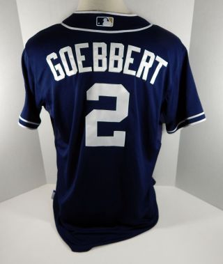 2015 San Diego Padres Jake Goebbert 2 Game Issued Navy Jersey