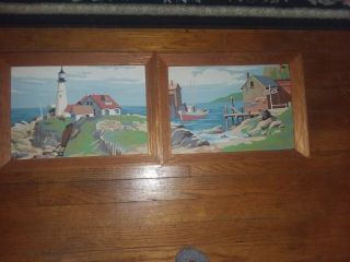 Vintage Set Of Two Paint By Numbers Painting