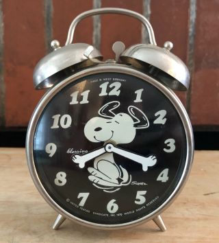 Vintage 1970 Snoopy Alarm Clock Made In West Germany But Runs Slow