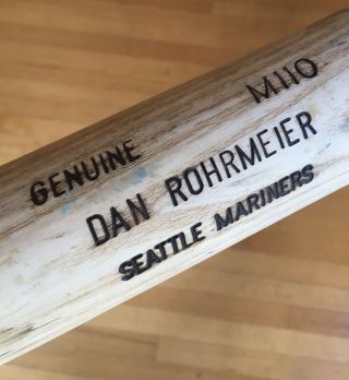 Dan Rohrmeier Game Louisville Slugger Bat,  M110 Seattle Mariners