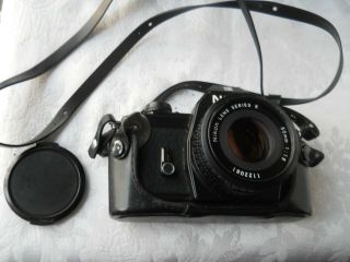 Vintage Nikon EM 35mm SLR Film Camera With 50mm 1.  8 Lens Black Leather Case&Bag 2