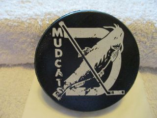 Hometown Hockey Dunville Mudcats Intermediate A Hockey Puck (1970s