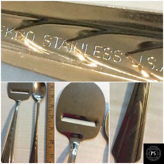 Vintage Ekco Silver Stainless Cheese Slicer & Spoon Sku 016 - 023