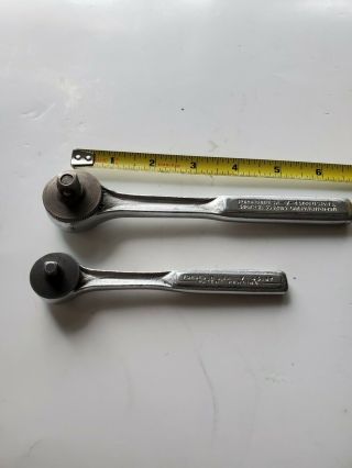 Vtg.  Craftsman 3/8 And 1/4 Inch V Series Fine Tooth Ratchet Set (2) W/thumbwheel
