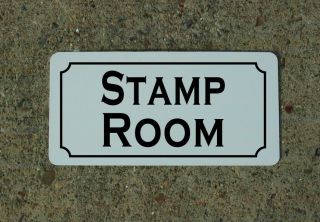 Stamp Room Metal Sign W/ Retro Vintage Look For Collecting Or Shop