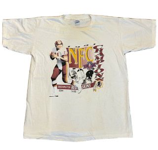 Vintage 1991 Nfc Champions Washington Redskins Salem Sportswear Graphic Shirt Xl