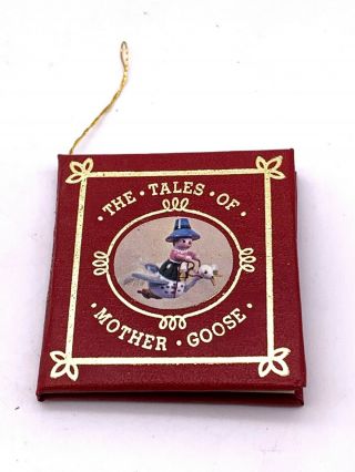 Vintage The Tales Of Mother Goose Mini Book Christmas Ornament 1978 Kurt Adler