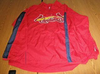 St.  Louis Cardinals Team Issued Pullover Batting Practice Jacket - Team Issued